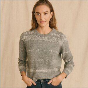 Vineyard Vines Grey Merino Wool/ Cashmere Blend Knit Crewneck Sweater Size S